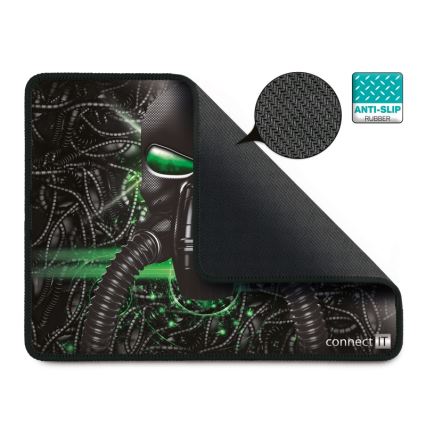 CONNECT IT CMP-1100-SM - Mauspad 32x24,5 cm schwarz/grün