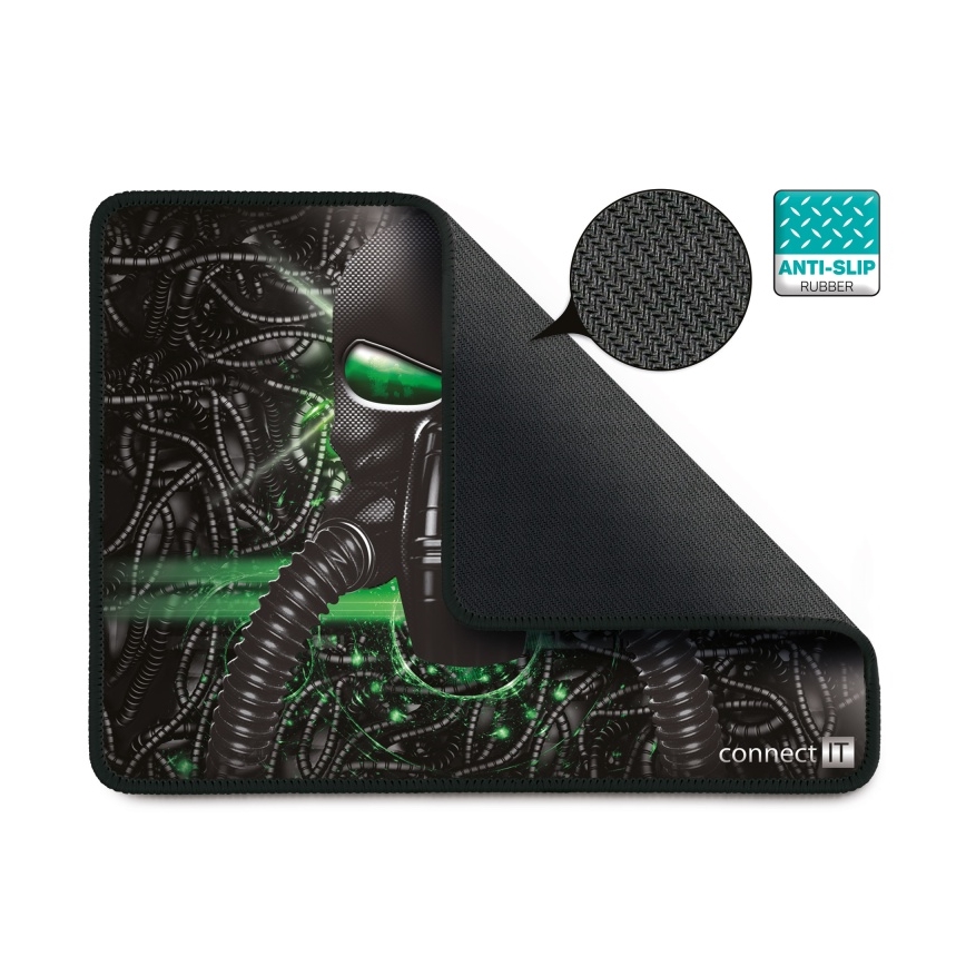 CONNECT IT CMP-1100-SM - Mauspad 32x24,5 cm schwarz/grün