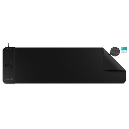 CONNECT IT CMP-2500-LG - Pad für Tastatur und Maus mit kabelloser Qi-Aufladung 80x30 cm schwarz