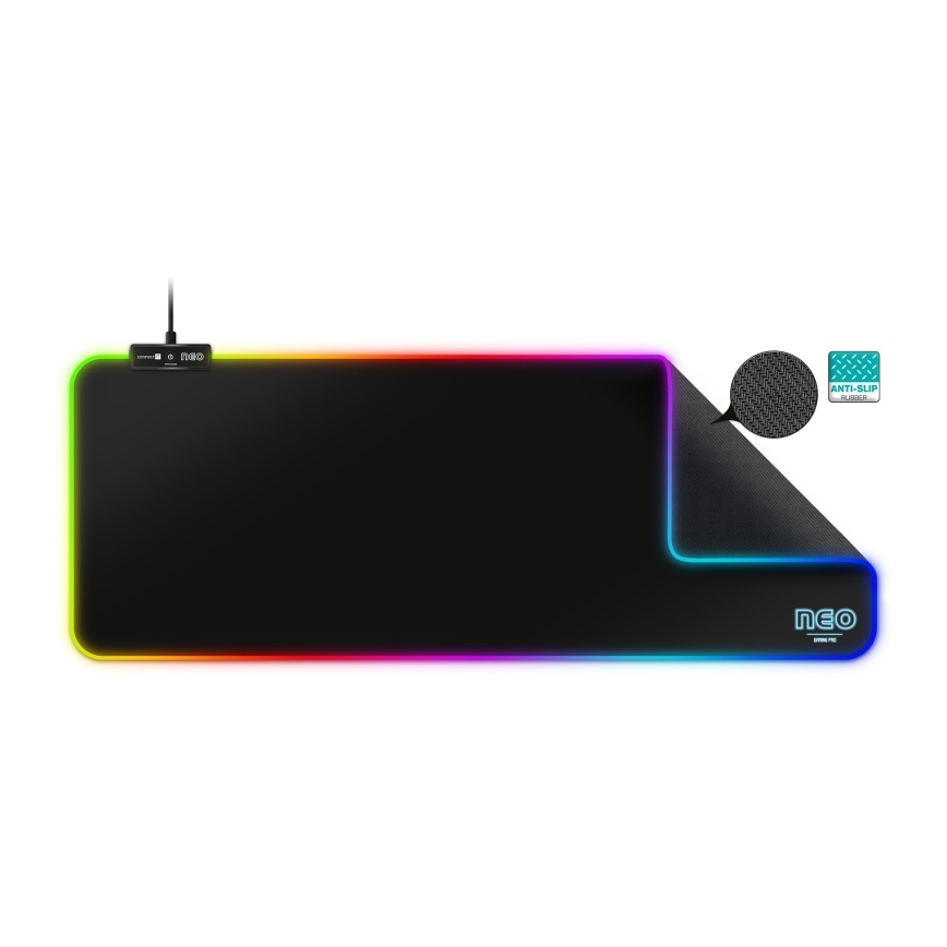 CONNECT IT CMP-3100-LG - LED RGB Gaming-Tastatur und Mauspad 80x30 cm schwarz