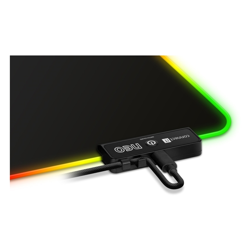 CONNECT IT CMP-3100-SM - LED RGB Gaming-Mauspad 32x24,5 cm schwarz