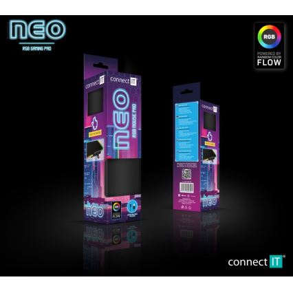 CONNECT IT CMP-3100-SM - LED RGB Gaming-Mauspad 32x24,5 cm schwarz