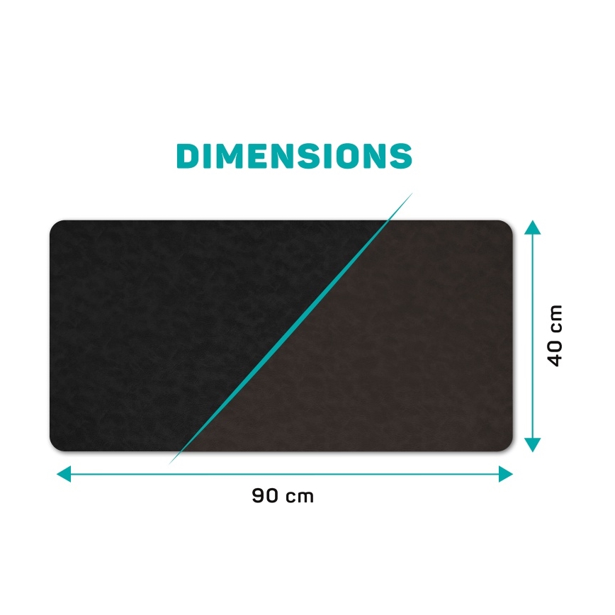 CONNECT IT CMP-4030-LG - Wendbare Tastatur- und Mausunterlage 90x40 cm schwarz/braun