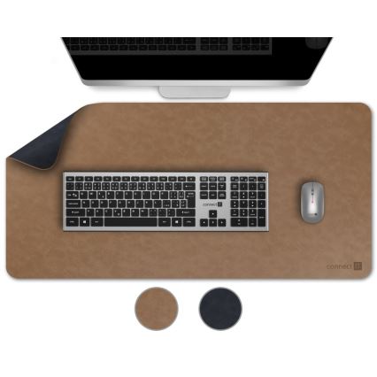 CONNECT IT CMP-4040-LG - Wendbare Maus- und Tastaturunterlage 90x40 cm, blau/braun