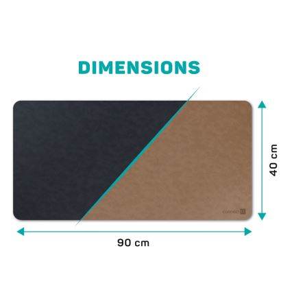 CONNECT IT CMP-4040-LG - Wendbare Maus- und Tastaturunterlage 90x40 cm, blau/braun