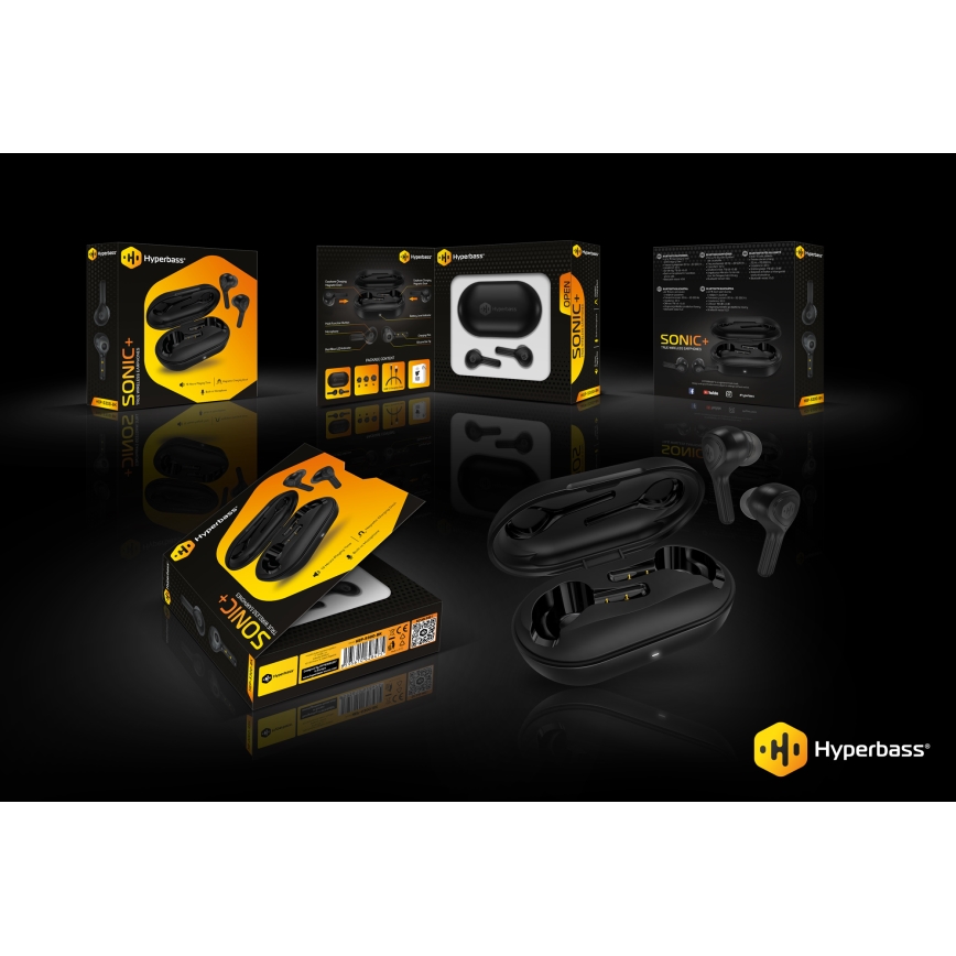 CONNECT IT HEP-5300-BK - Kabellos earphones mit Mikrofon 300 mAh schwarz