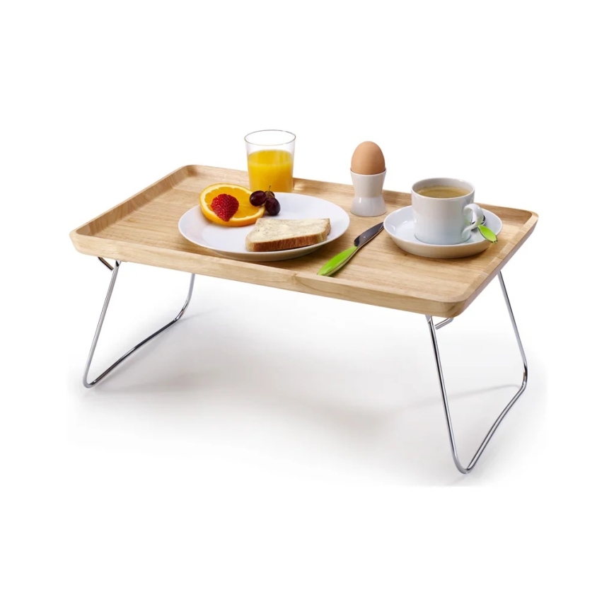 Continenta C3245 - Bett-Tablett, 53 x 32 cm, Gummibaumholz
