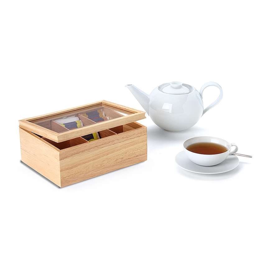 Continenta C3290 – Teebeutel-Box 23x17,5 cm Gummibaum