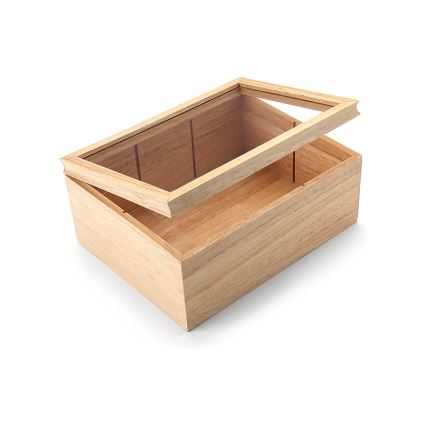 Continenta C3290 – Teebeutel-Box 23x17,5 cm Gummibaum