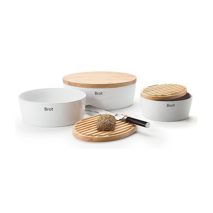 Continenta C3932 - Brotkasten 13,5x36 cm weiß/beige