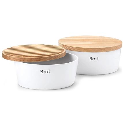 Continenta C3932 - Brotkasten 13,5x36 cm weiß/beige