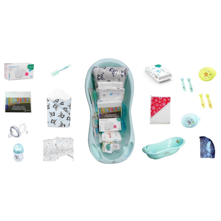 COSING - 16-teiliges Starter-Set für Neugeborene, mintfarben