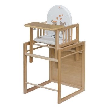 COSING - Kinder-Essstuhl 2-in-1 Viktoria Buche/Weiß