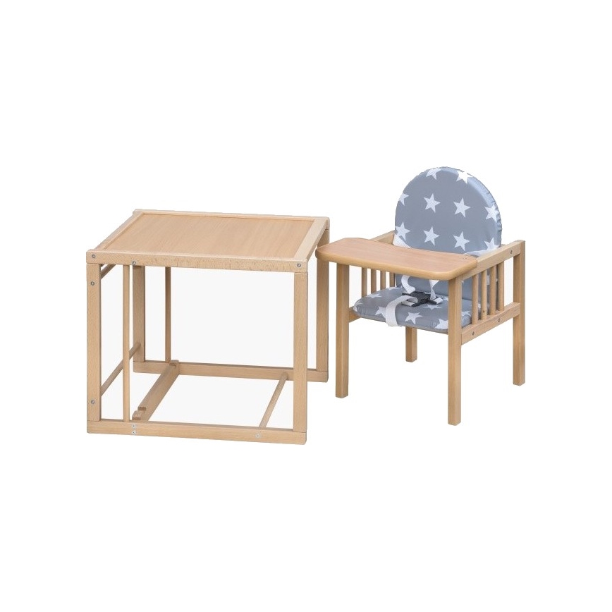 COSING - Kinderhochstuhl 2-in-1 Viktoria Buche/Grau