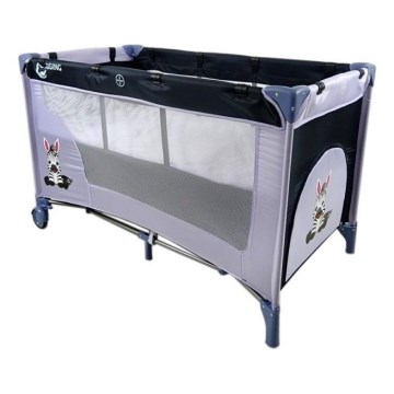 COSING - Reisebett mit verstellbarer Liegefläche ADAM Zebra Grey