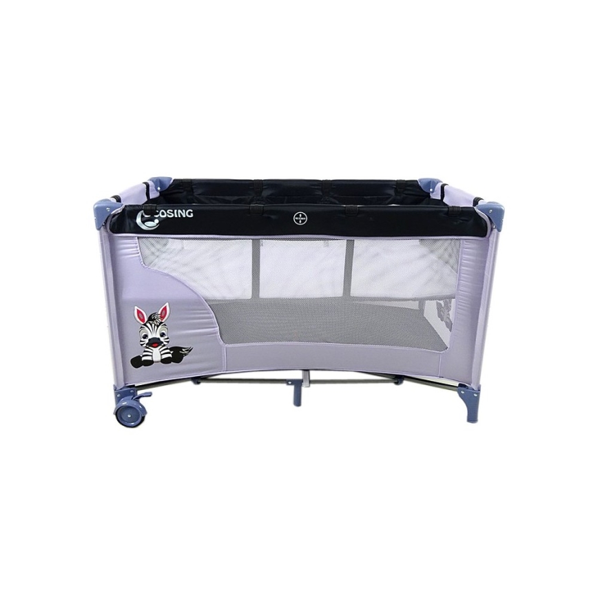 COSING - Reisebett mit verstellbarer Liegefläche ADAM Zebra Grey