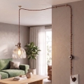 Cottex - Pendelleuchte mit Kabel für Steckdose NORA 1xE14/5W/230V klar