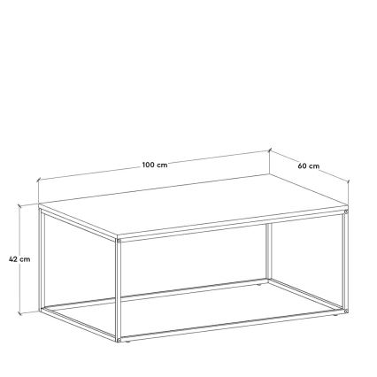 Couchtisch 42x100 cm braun