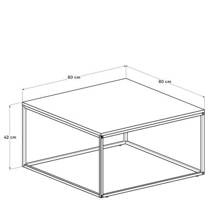 Couchtisch 42x80 cm braun