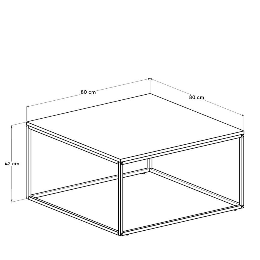 Couchtisch 42x80 cm braun