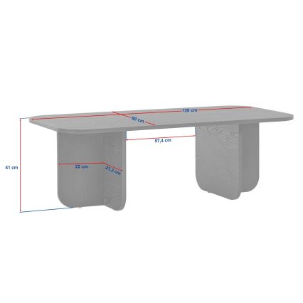 Couchtisch AKIRA 120x60 cm beige