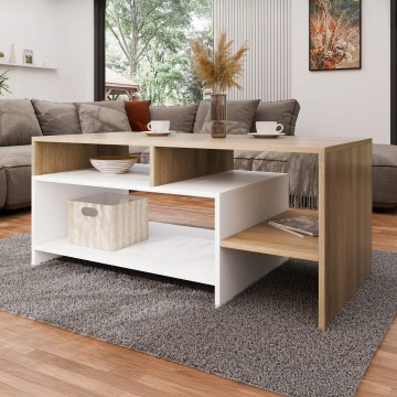 Couchtisch ALVA 120x53 cm weiß/Eiche Grande