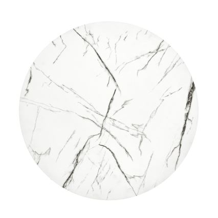 Couchtisch ANTICA 41x55 cm schwarz/Marmordekor