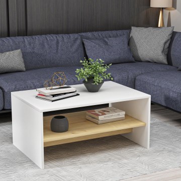 Couchtisch APOLLON 47x90 cm beige/weiß