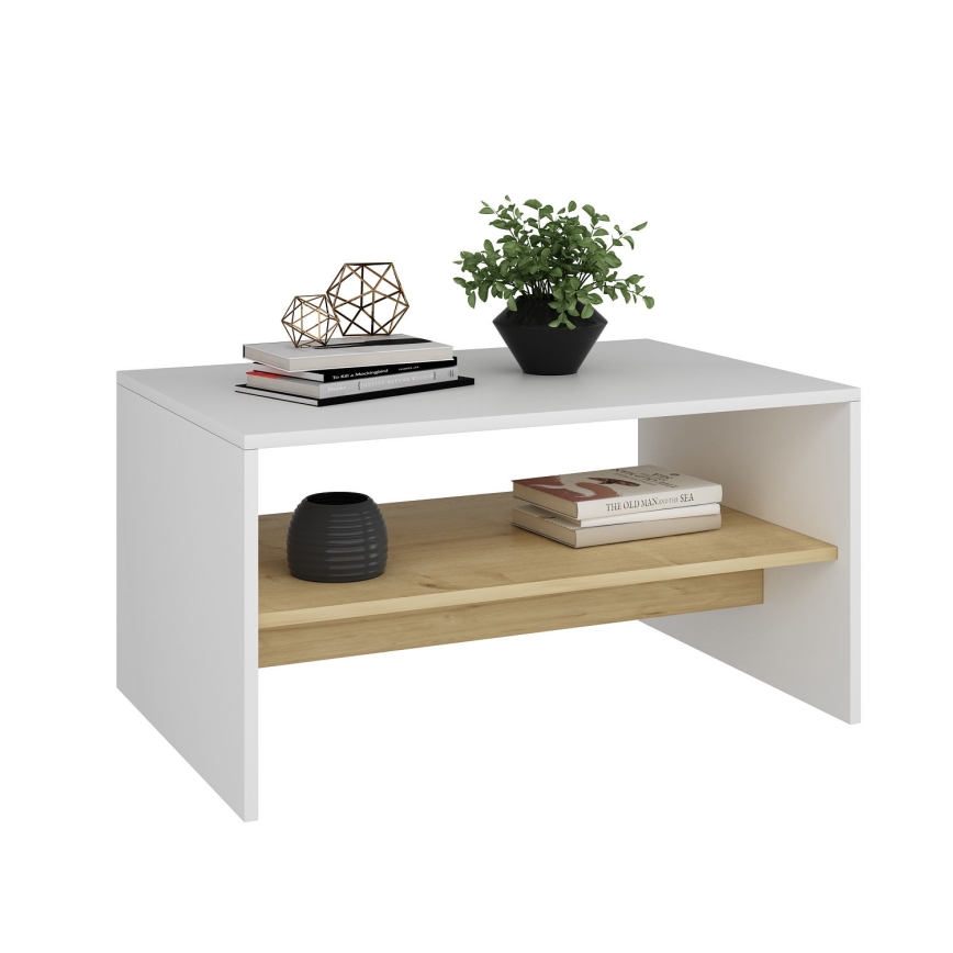 Couchtisch APOLLON 47x90 cm beige/weiß