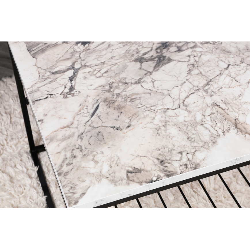 Couchtisch ASUDE 43x95 cm schwarz/weiß