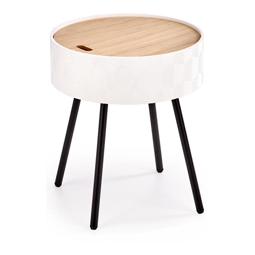 Couchtisch AURA 45x38 cm weiß/schwarz/beige