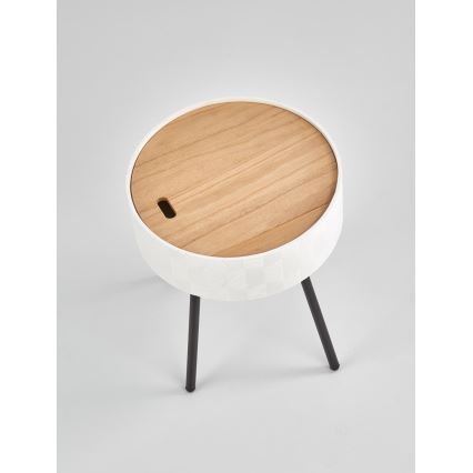 Couchtisch AURA 45x38 cm weiß/schwarz/beige