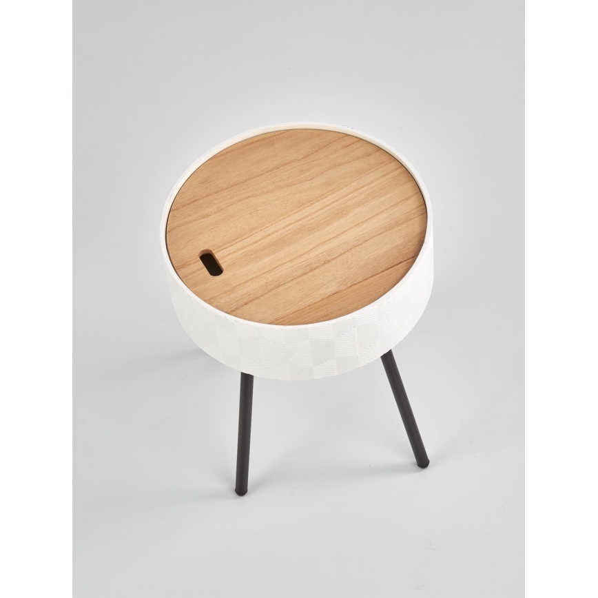 Couchtisch AURA 45x38 cm weiß/schwarz/beige