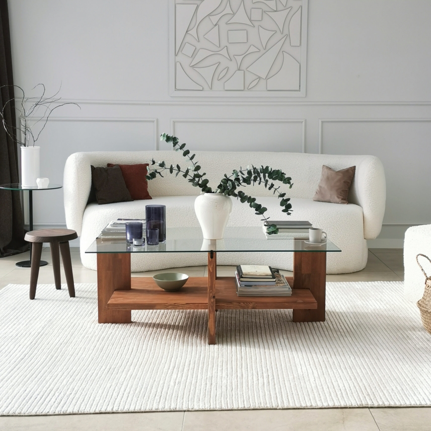 Couchtisch BABYLON 40x105 cm braun/klar
