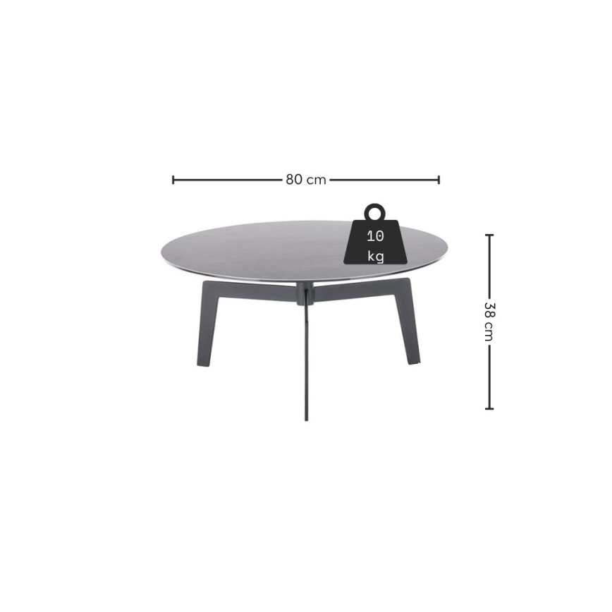 Couchtisch BALANCE Ø 80 cm grau/anthrazit