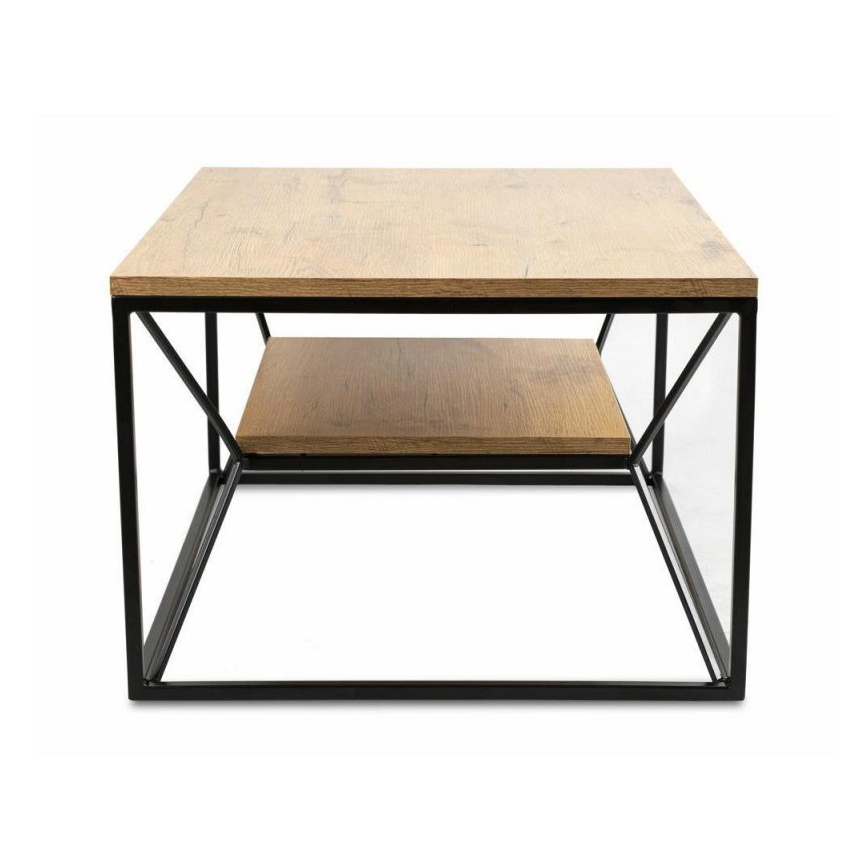 Couchtisch BASICLOFT 40x80 cm schwarz/braun