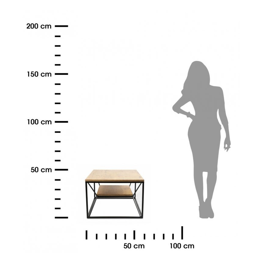 Couchtisch BASICLOFT 40x80 cm schwarz/braun