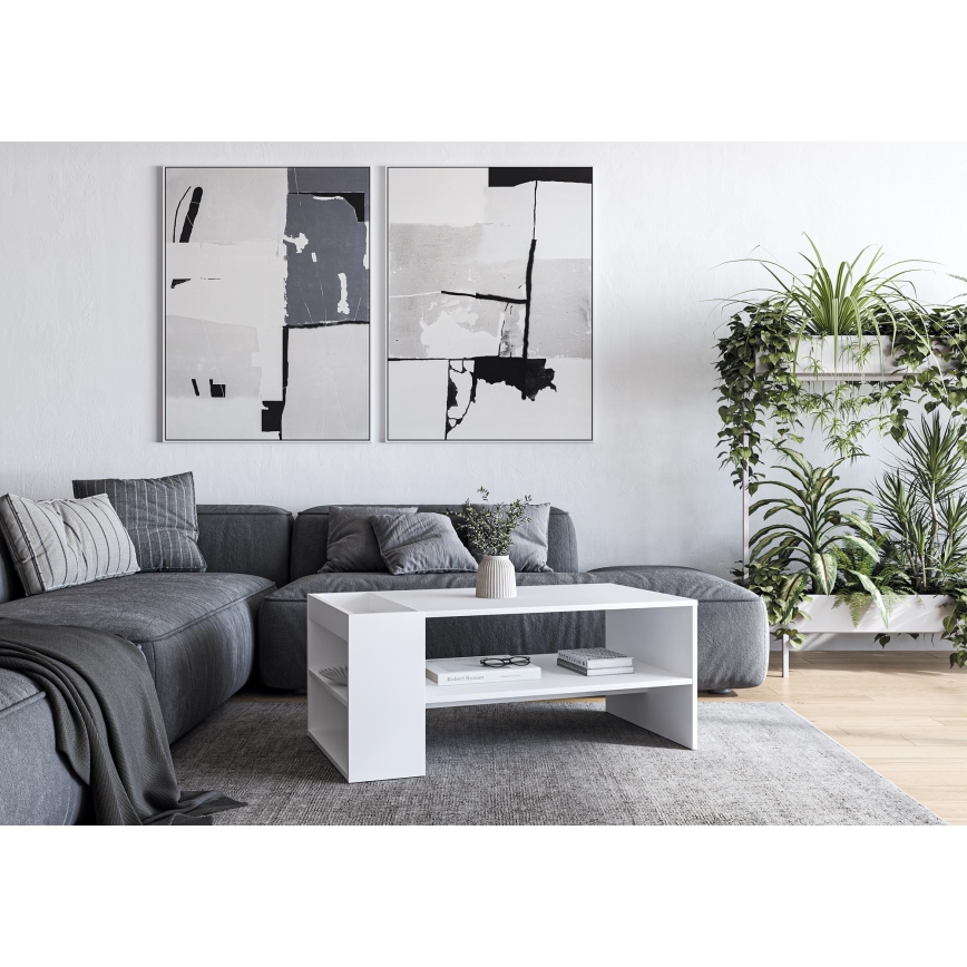 Couchtisch BELA 100x42 cm weiß