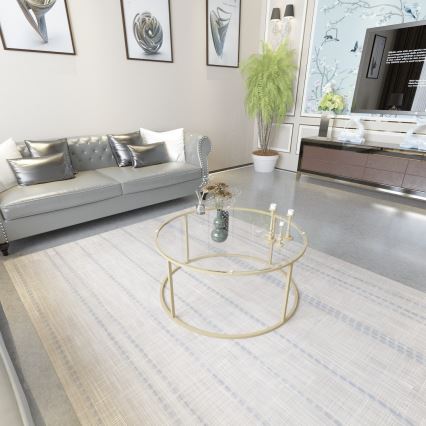 Couchtisch BERLIN 80x45 cm gold/klar