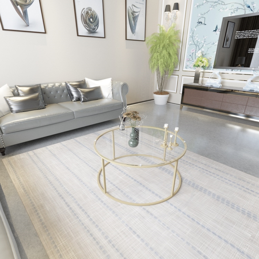 Couchtisch BERLIN 80x45 cm gold/klar