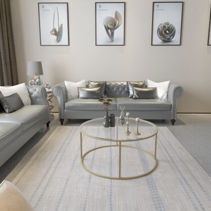 Couchtisch BERLIN 80x45 cm gold/klar