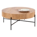 Couchtisch BROOKLYN 37x80 cm Eiche natur/schwarz