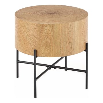 Couchtisch BROOKLYN 45x45 cm schwarz/beige