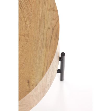 Couchtisch BROOKLYN 45x45 cm schwarz/beige