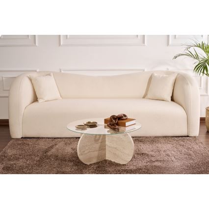 Couchtisch BUBBLE Ø 75 cm beige/transparent