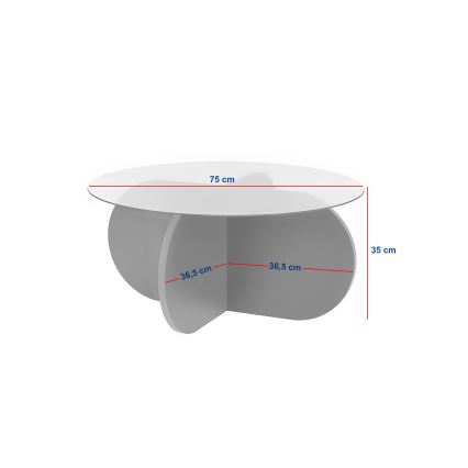 Couchtisch BUBBLE Ø 75 cm beige/transparent