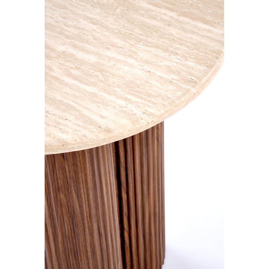 Couchtisch CALDO Ø 50 cm, braun/beige