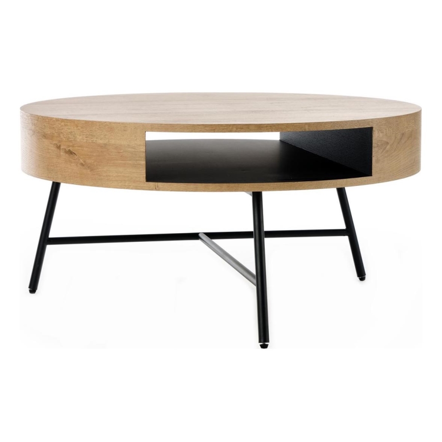Couchtisch CAMILA 41x80 cm golden Eiche/schwarz