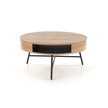 Couchtisch CAMILA 41x80 cm golden Eiche/schwarz