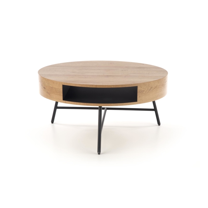 Couchtisch CAMILA 41x80 cm golden Eiche/schwarz